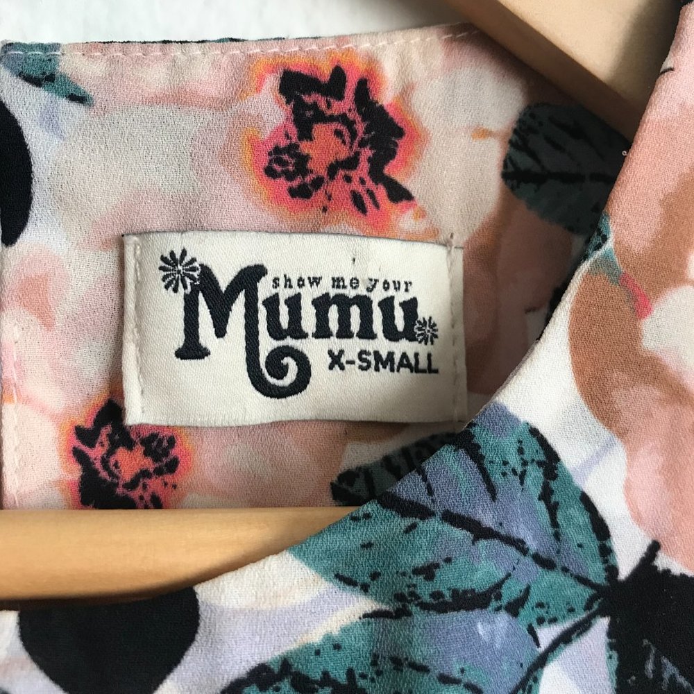 Show Me Your MUMU King Crop Top Peach Floral Cropped Layered Sleeveless Tank XS - Picture 3 of 7